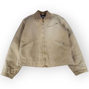 80s Carhartt Detroit Style Blanket Lined Canvas Jacket - M